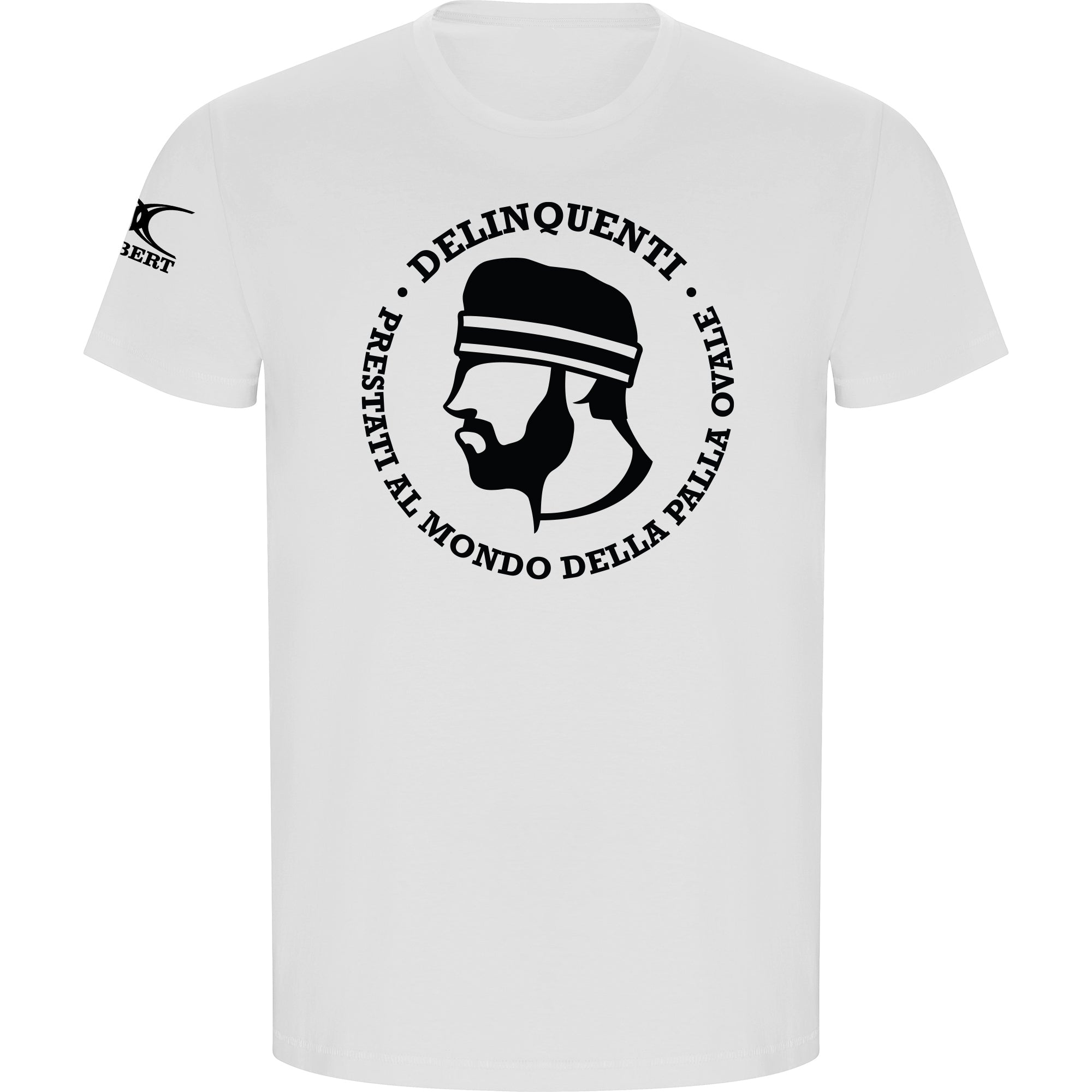 Tshirt Gilbert x Delinquenti Ovali - WHITE BLACK