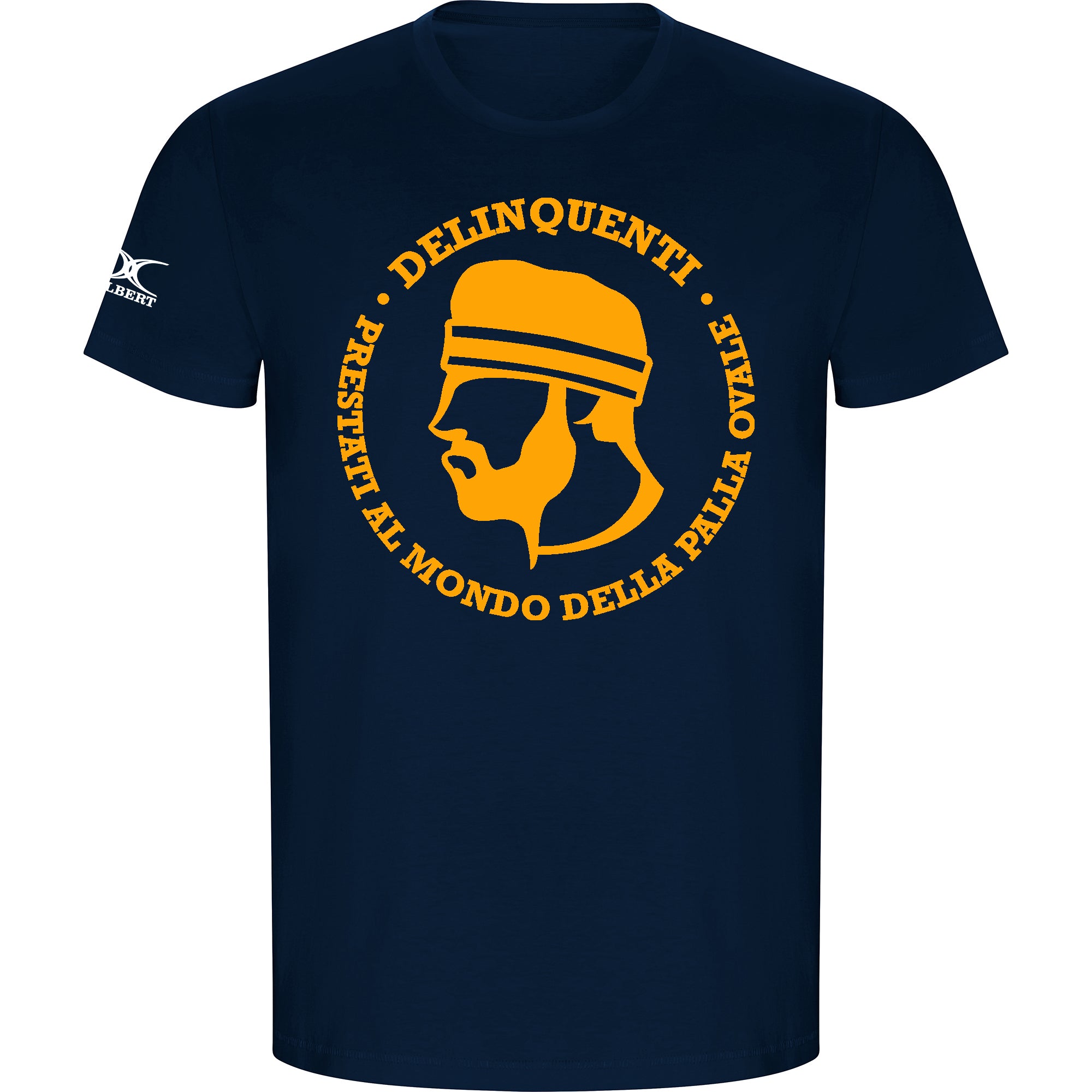 Tshirt Gilbert x Delinquenti Ovali - NAVY ORANGE