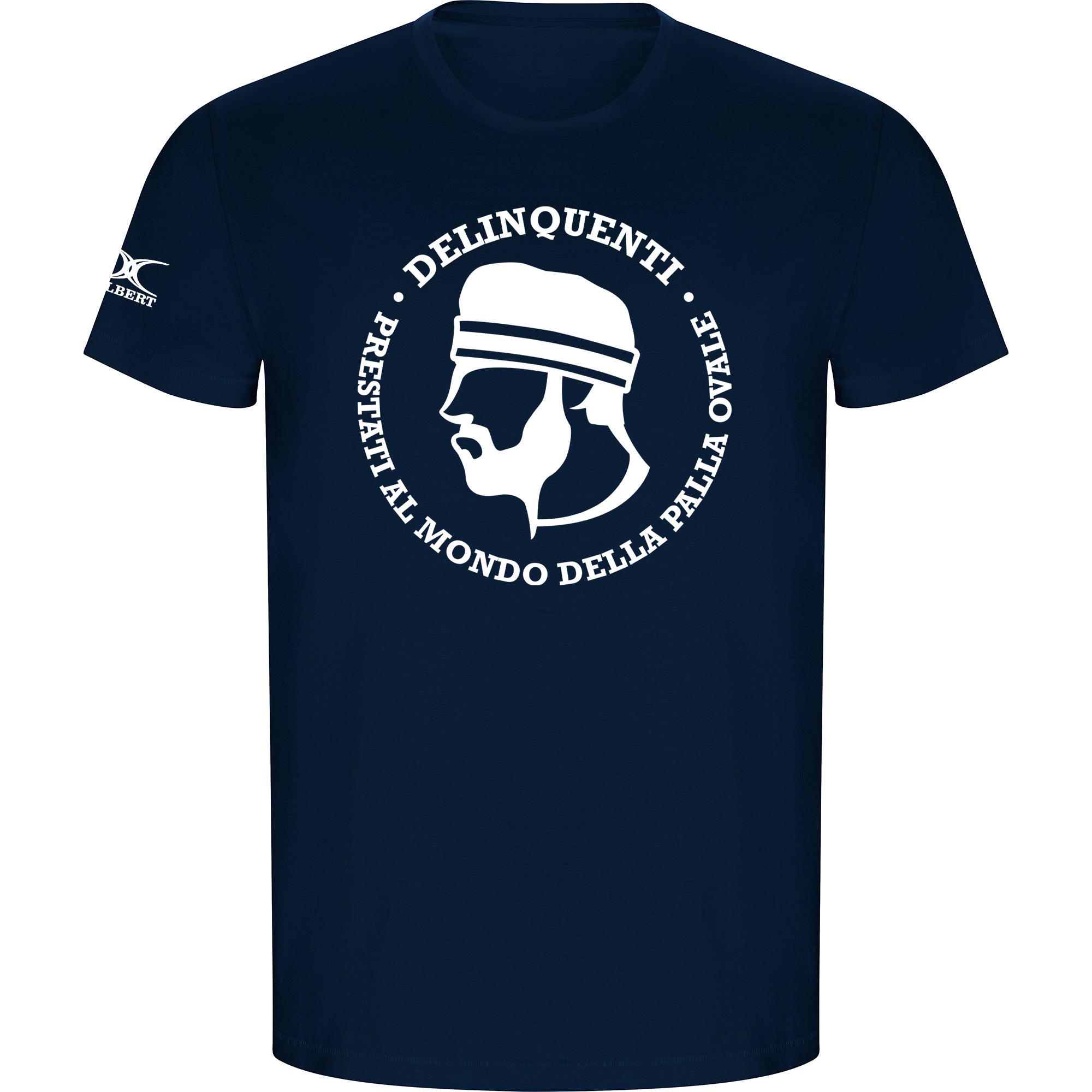 Tshirt Gilbert x Delinquenti Ovali - NAVY WHITE